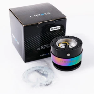 DING Sound NRG Gen 2.0 Steering Wheel Quick Release (Black Body/Rainbow Ring) - Picture 1 of 11