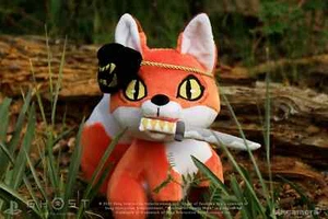 Ghost of Tsushima Sakai Fox Plush Figure Statue W/ Magnetic Sword + Mask 10" - Picture 1 of 16
