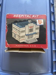 Vintage 1950's Plasticville Hospital Kit HS-6 Complete Building W/Retail Box - Picture 1 of 3