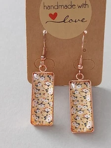 Neue handgefertigte rechteckige hängende Ohrringe - Bild 1 von 1
