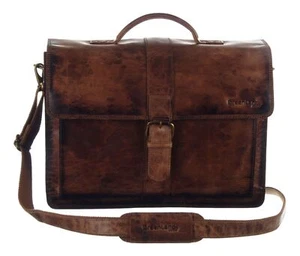 GreenLand Nature MASCU & LINE Briefcase Aktentasche Tasche Brown braun Neu - Bild 1 von 4