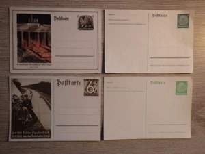 4x POSTKARTE Germany Deutschland ENTIER POSTAL Deutsches Reich HINDENBURG - Picture 1 of 4