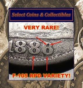 1886 Seated Liberty Silver Dime Circulated F-105 RPD Variety R-3 #3345 - Picture 1 of 20