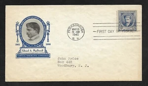 #882 5c Famous Americans - Composers -Edward Alexander MacDowell - Ioor FDC - Picture 1 of 2