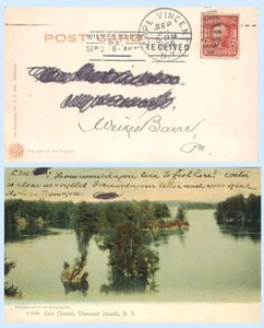 USA 1905 Thousand Islands Cape Vincent Postkarte Wilkes-Barre Maschinenstempelbrief - Bild 1 von 1
