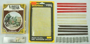 Lote de accesorios de tren figura valla calcomanía árboles paisajes bosques vintage - Imagen 1 de 5
