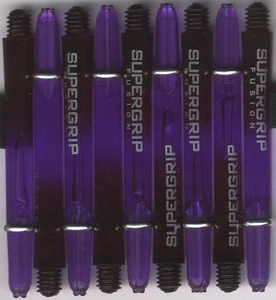 2in. 2ba Negro/Púrpura HARROWS SUPERGRIP FUSION Dart Ejes y anillos: 1 juego de 3 - Imagen 1 de 4