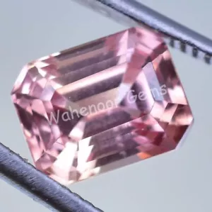 Flawless 4.80 Ct Natural Pink Morganite Emerald Certified Loose Gemstone - Picture 1 of 9