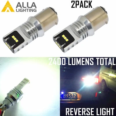 AllaLighting 6000K 1157 2057 Bombilla de respaldo Bombilla de reversa Lámpara de respaldo Blanco brillante Foto 1 de 4
