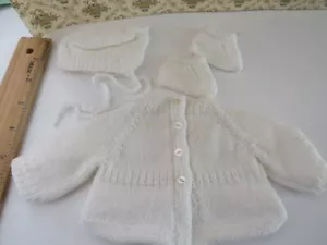 Maglione, stivaletti e cofano bambola bianco Darling splendidamente fatti ~ NOS #2847 - Foto 1 di 2