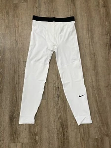 Nike Pro Boys Training Tights Extended Size Large + White FN8317-100 - Picture 1 of 3
