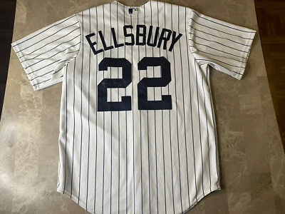New York Yankees Jacoby Ellsbury Signed Majestic Jersey See Description NO COA - Image 1 of 4