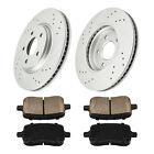 Front Brake Rotors Discs Ceramic Pads Drilled & Slotted For 2008-2010 Chevy HHR Chevrolet HHR