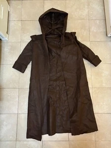 HOODED BROWN LONG & THICK MEDIVAL OR JEDI CLOAK - Picture 1 of 2