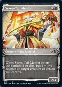 Vitrina Seven-Tail Mentor x4 4x FOIL Kamigawa: Neon Dynasty casi nueva como nueva - Imagen 1 de 1