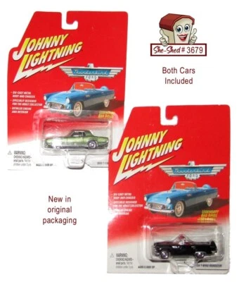 Johnny Lightning Ford T-Bird Roadster Lote de 2 Coches Die-Cast 455-01 Hot Wheels Foto 1 de 4
