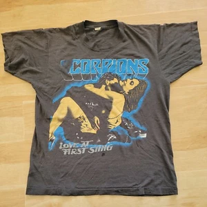 Vintage 1984 Scorpions Love At First Sting US Tour Concert Shirt Large RARE 🔥 - Picture 1 of 7