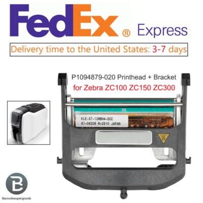 P1094879-020 Printhead + Bracket for Zebra ZC100 Printer New - Image 1 of 4