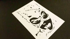 #M12 CATWOMAN JOKER BATMAN Aerografo Stencil Maschera Dipinto Film Moto Auto Supereroe - Foto 1 di 3