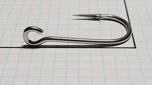 Mustad 9510XXXS-SS-8/0-50 Stainless Steel 3X Strong Open Eye Siwash Hook - Picture 1 of 4