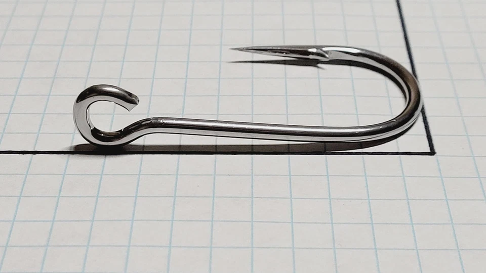 100 Mustad Beak 9510 8/0 Hollow Point Nickel Plated extra Strong Norway