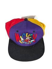VTG Mickey Mouse Unlimited SNAP BACK HAT Vintage Purple Red Yellow Disney 90s