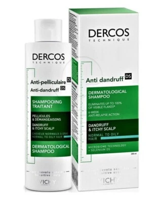 Champú anticaspa VICHY Dercos DS 200 ml acción avanzada cabello normal a graso Foto 1 de 2
