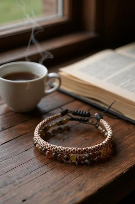 Bernsteinarmband 100% Natur Bernstein Surfer-Armband Set Herren  Damen 4045 - Bild 1 von 4