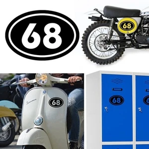 Número 68 V2 Ovalado, Pegatina Vinilo - Imagen 1 de 13