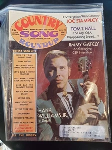 Hank Wiilliams Jr Covers Country Song Roundup Magazine August 1973 Tom T Hall - Picture 1 of 1