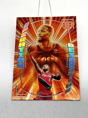 2021-22 Panini Illusions Damian Lillard #32 Operation Detonation Orange Blazers - Image 1 of 3