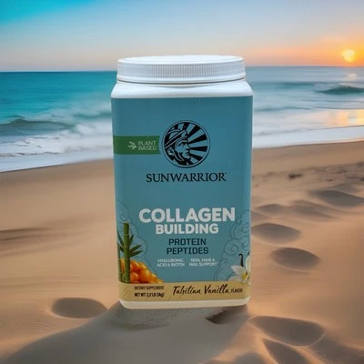 SunWarrior Collagen Building Protein Peptides Tahitian Vanilla 2.2lb Exp 10/26 - Image 1 of 4