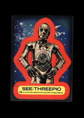 Juego de pegatinas 1977 Topps Star Wars-Break # 15 See-Threepio como nuevo *GMCARDS* Foto 1 de 2