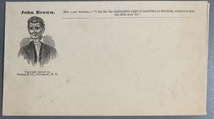 1860s Black History Abolitionist John Brown US Civil War Union Patriotic Cover - Picture 1 of 2