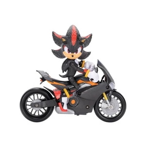 SONIC 3 MOVIE Sonic the Hedgehog Shadow Figure & Motorcycle by Jakks Pacific, Of - Picture 1 of 10