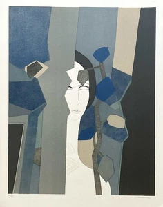 Andre Minaux " Amants " Original Lithographie S/N - Bild 1 von 1