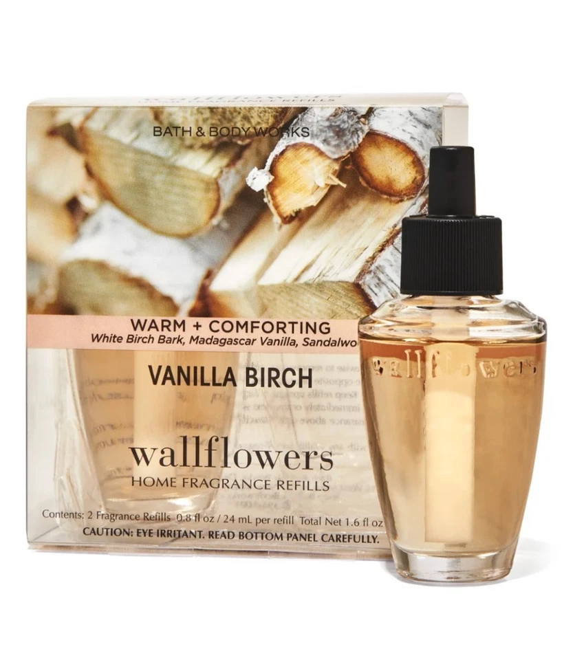 Bath & Body Works Vainilla Abedul Flor de Pared Recarga Bombilla x2 Sándalo/Cálido Leñoso Foto 1 de 1