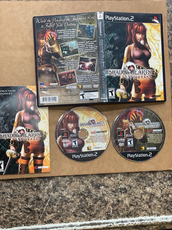 Midway Shadow Hearts Covenant PlayStation 2 PS2 Estuche Completo Disco Manual Foto 1 de 1