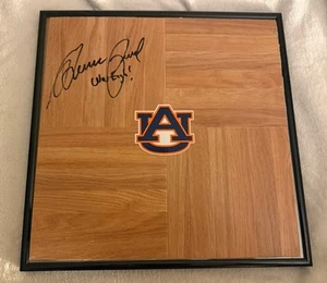 BRUCE PEARL HAND SIGNED & FRAMED AUBURN TIGERS LOGO FLOOR TILE W/ BECKETT COA - Picture 1 of 3