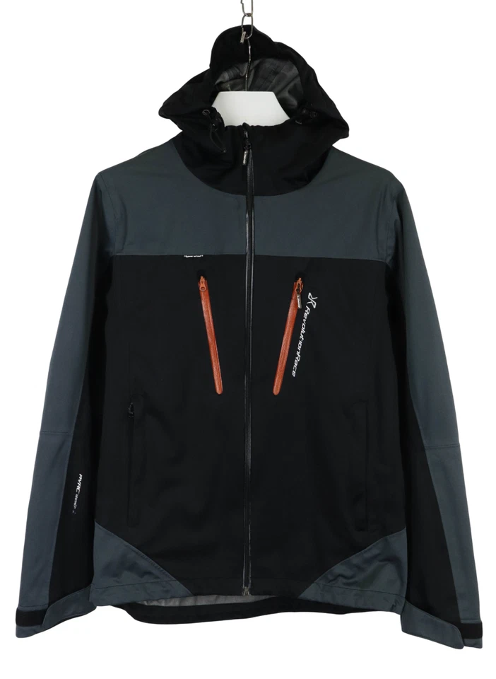 REVOLUTION RACE Jacket Herren XLARGE Black Multipocketed Hooded Zip Breathable - Image 1 of 4