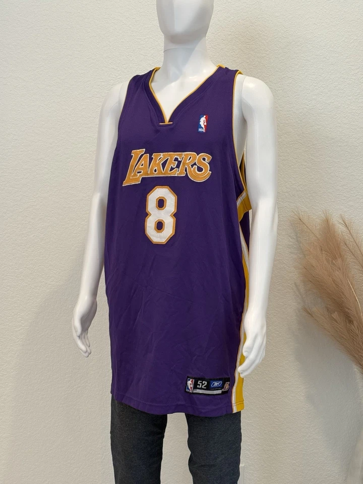 Camiseta deportiva Reebok auténtica Kobe Bryant Lakers púrpura #8 vintage para hombre talla 52 Foto 1 de 4