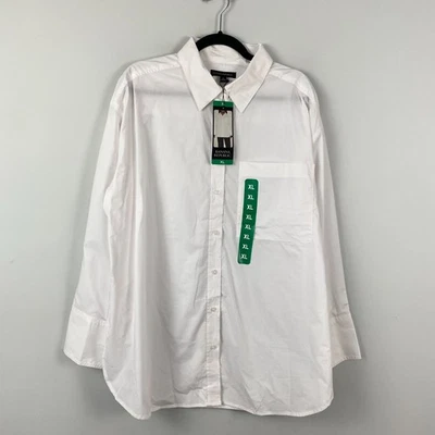 Camisa con botones Banana Republic para mujer XL blanca manga larga algodón Foto 1 de 4