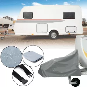 Caravan Hitch Cover Trailer Towing Ball Coupling Lock Cover Rain Snow Dust Grey - Picture 1 of 10
