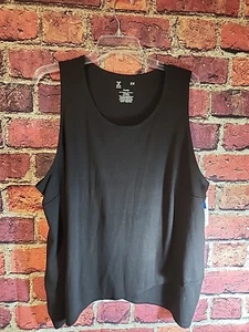 Xersion Wms 2X Solid Black Tank Top C104  - Picture 1 of 5
