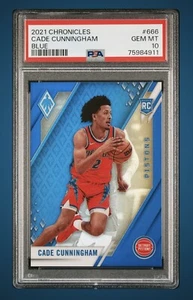 CADE CUNNINGHAM ROOKIE BLAU 55/99 RC 2021-22 Panini Chronicles 666 PSA 10 POP 5! - Bild 1 von 2