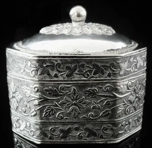 20th Century Silver Tea Caddy, Possibly Malaysian in Origin - Picture 1 of 12