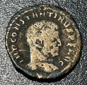 313 AD Roman Imperial Constantine I AE Half Follis Rome Mint 1.64g Mars Coin - Picture 1 of 3