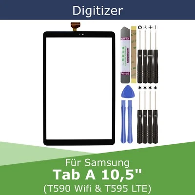 WILKU Digitalizador para Samsung Tab A 10.5" (T590 Wifi, T595 LTE) Repuesto Pantalla Disco