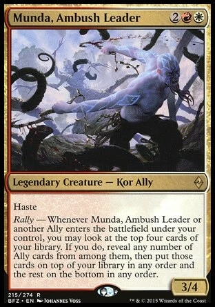 Magic the Gathering MTG Munda, Ambush Leader (215) Battle for Zendikar   LP - Image 1 of 1