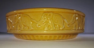 McCoy Rare * Yellow Elephants on Parade * Planter Bowl Early Stoneware - Picture 1 of 4